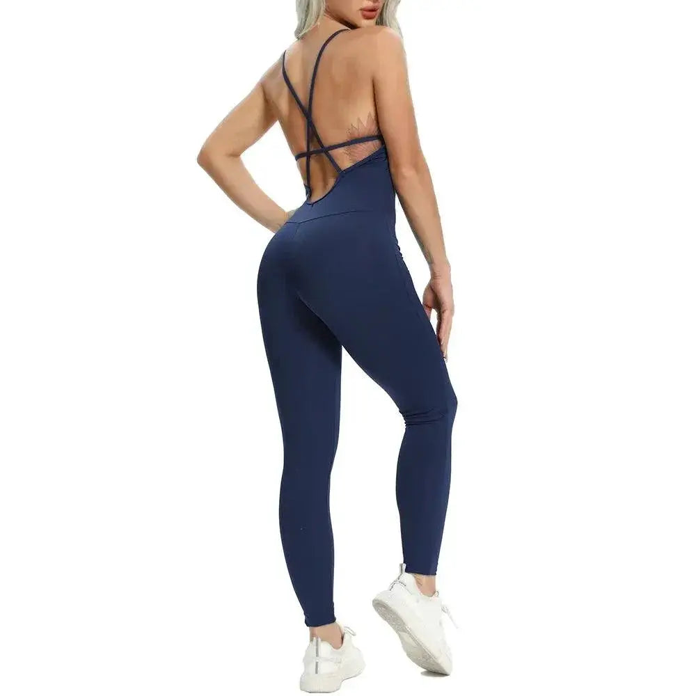 Backless Yoga Jumpsuit For Women Stylish Fitness Wear