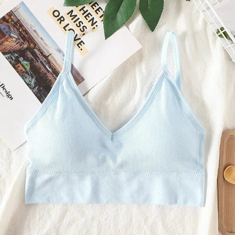 Sleek Seamless V Neck Crop Top Breathable Fitness Outfit