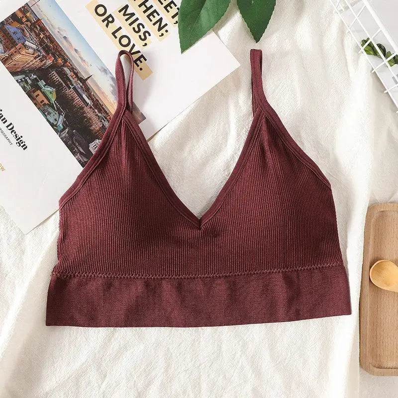 Sleek Seamless V Neck Crop Top Breathable Fitness Outfit