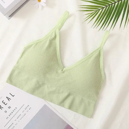 Sleek Seamless V Neck Crop Top Breathable Fitness Outfit