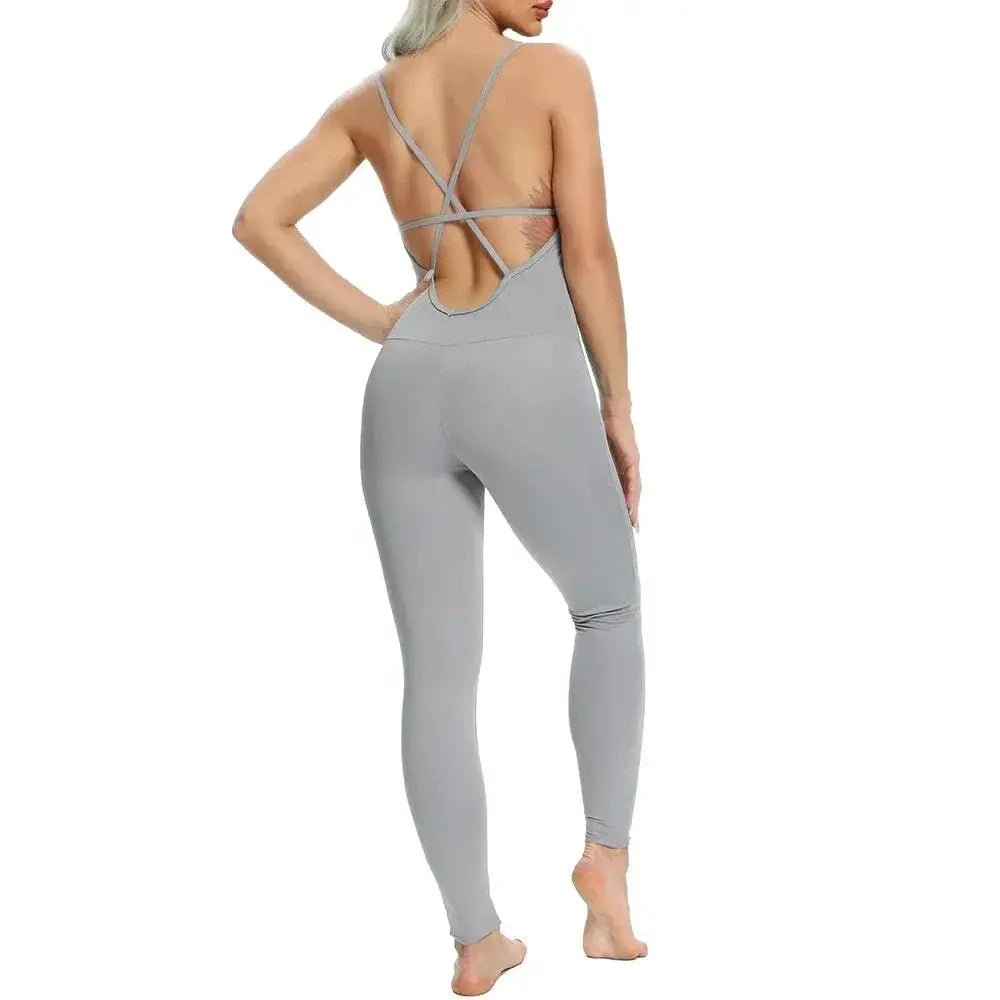 Backless Yoga Jumpsuit For Women Stylish Fitness Wear