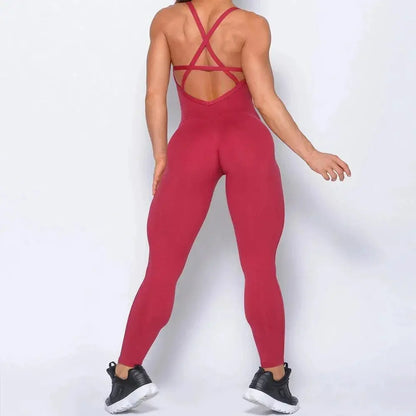 Backless Yoga Jumpsuit For Women Stylish Fitness Wear