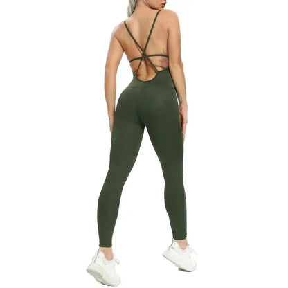 Backless Yoga Jumpsuit For Women Stylish Fitness Wear