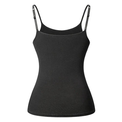 Adjustable Cotton Cami With Shelf Bra Womens Tank Top