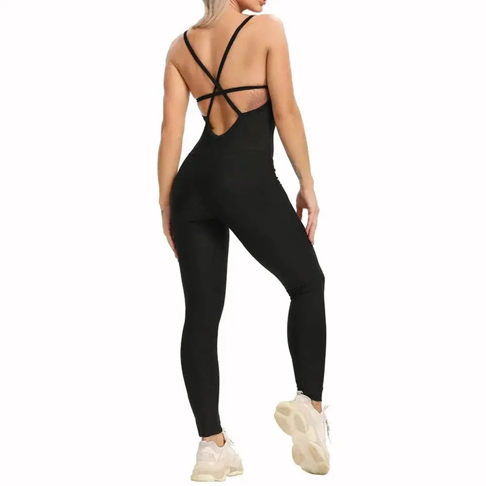 Backless Yoga Jumpsuit For Women Stylish Fitness Wear