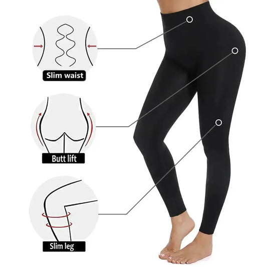 High Waist Tummy Control Leggings For Women Slimming Shaper