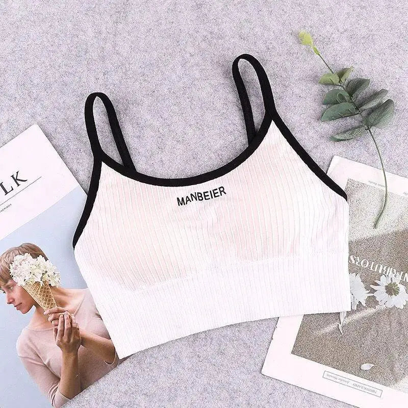Cotton Sports Bra Crop Top For Gym And Fashion Activewear