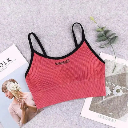 Cotton Sports Bra Crop Top For Gym And Fashion Activewear
