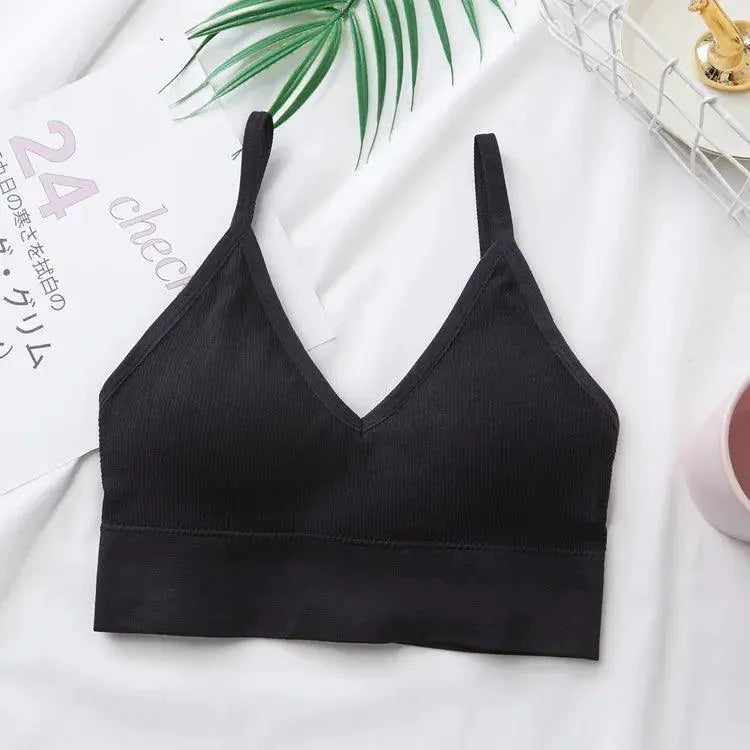Sleek Seamless V Neck Crop Top Breathable Fitness Outfit