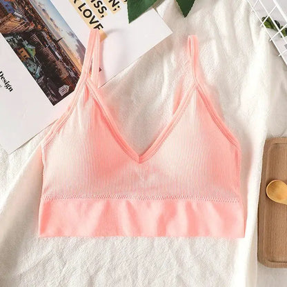 Sleek Seamless V Neck Crop Top Breathable Fitness Outfit