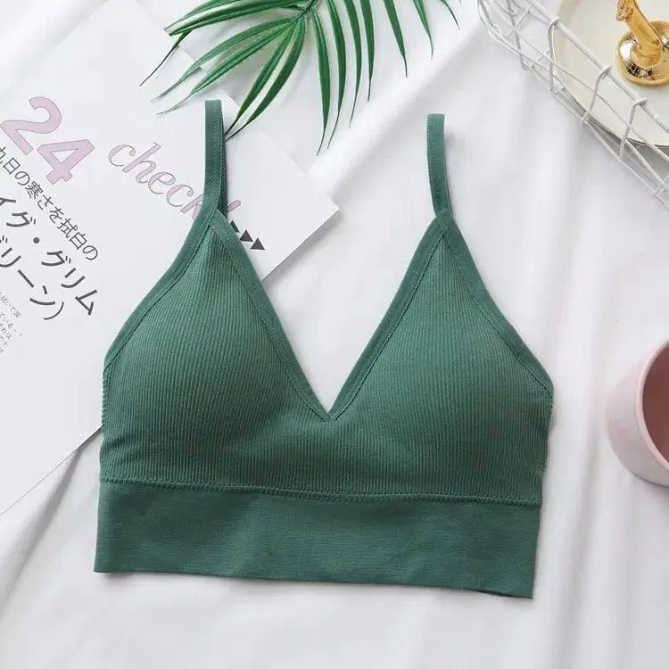 Sleek Seamless V Neck Crop Top Breathable Fitness Outfit