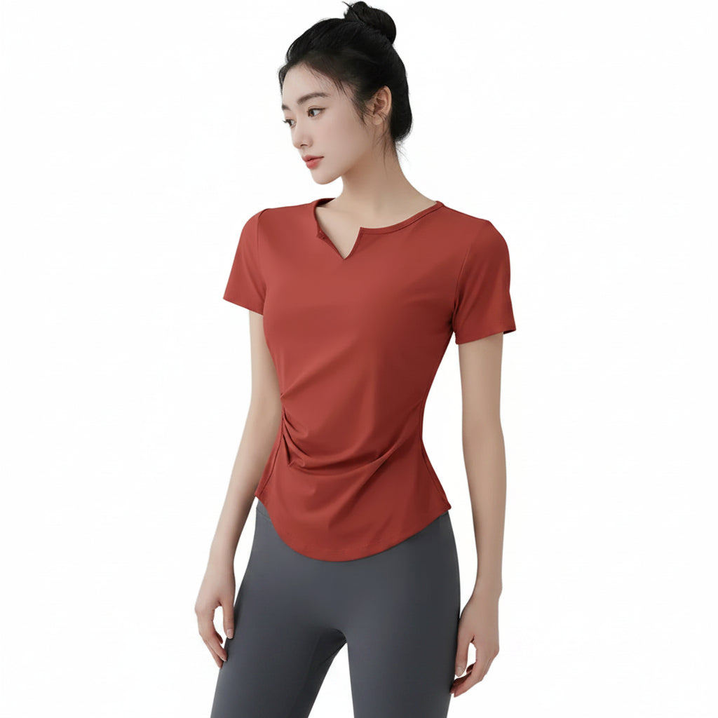 Stretchy Yoga T Shirt Fitness Top For Active Women