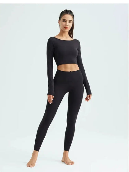 Jiao Ma Yoga Pants High Waist Algin Fabric Hip Raise