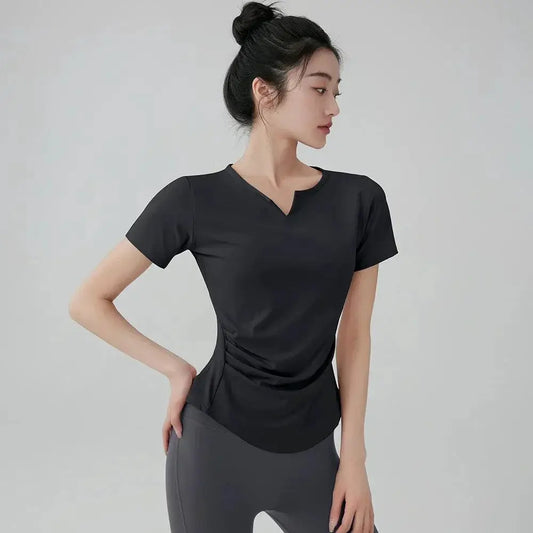 Stretchy Yoga T Shirt Fitness Top For Active Women