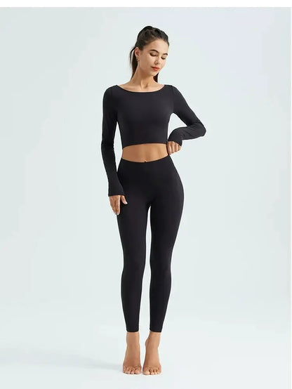 Jiao Ma Yoga Pants High Waist Algin Fabric Hip Raise
