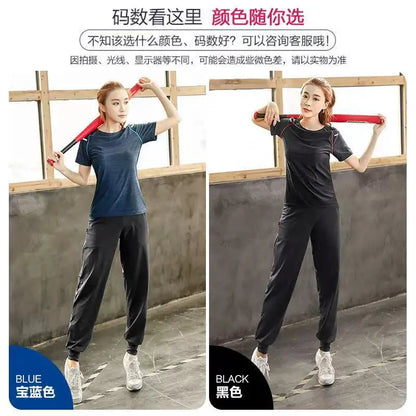 Plus Size Summer Fitness Outfit Stylish Sports Suit Set