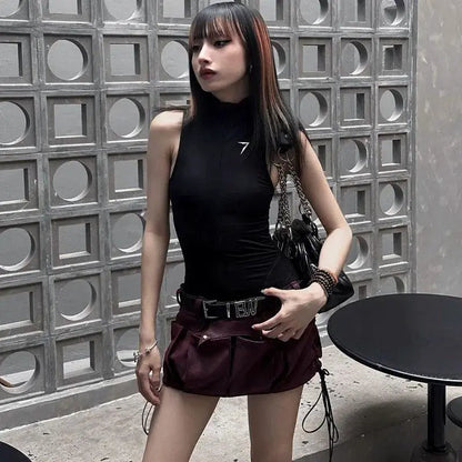 Zipper Collar Athletic Bodysuit Sleek Summer Yoga Sportswear