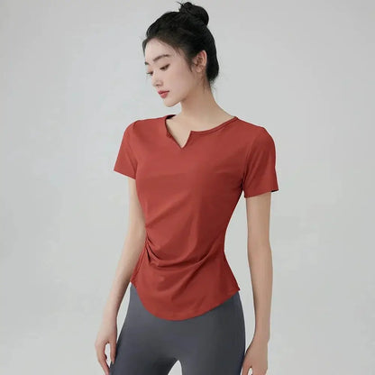 Stretchy Yoga T Shirt Fitness Top For Active Women