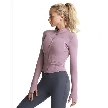 Slim Fit Women's Athletic Jacket With Long Sleeves
