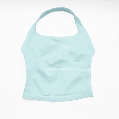 NCLAGEN Gym Halter Top Woman Longline Strappy Tank Padded Yoga Clothing Fitness Workout Running Activewear Pilates Clothes