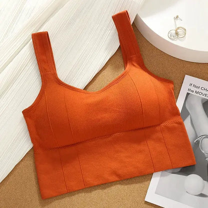 Seamless Women's Fitness Crop Top With Beautiful Back Design