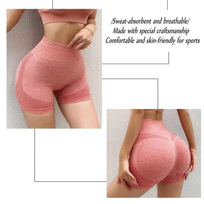 High Waist Women's Yoga Shorts Seamless Fitness Shorts