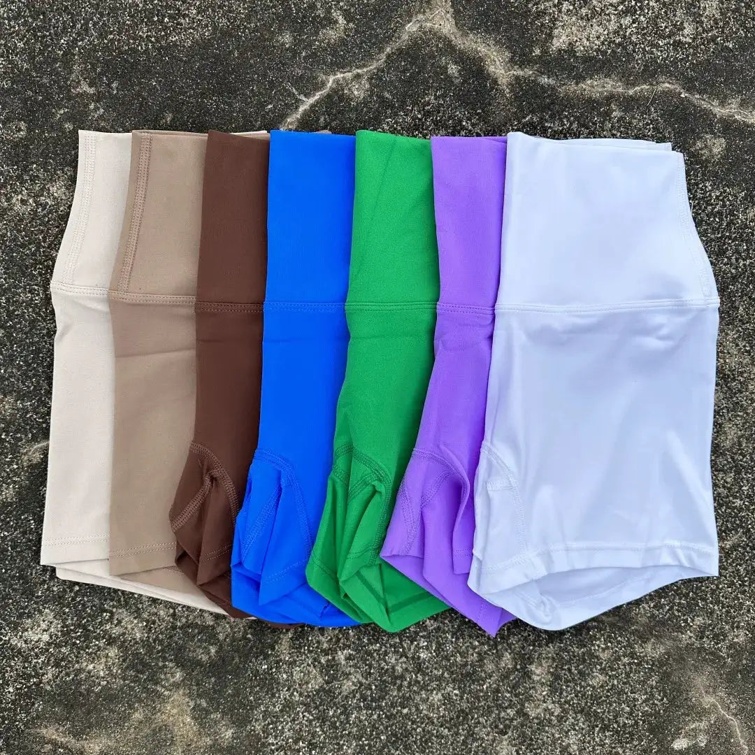 Women Fitness Sport Short High Waist Gym Leisure Yoga Short Legging Soft Tight Athletic Squatting Proof Comprehensive Training