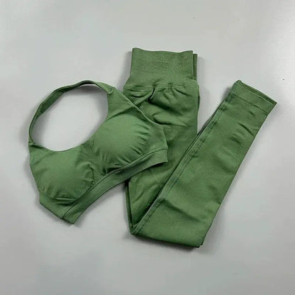 Seamless High Elastic Yoga Set Women 2 Piece Sportswear