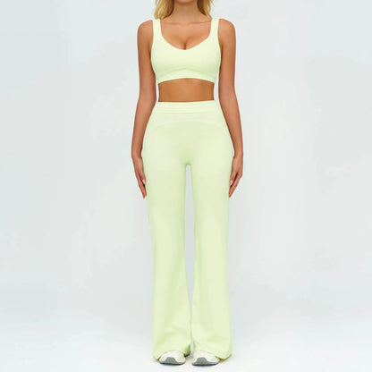 Fitness Suit 2PCS Yoga Set Women's Tracksuit Sports Outfits Gym Running Push Up Sportswear Legging Athletic Wear Workout Clothes