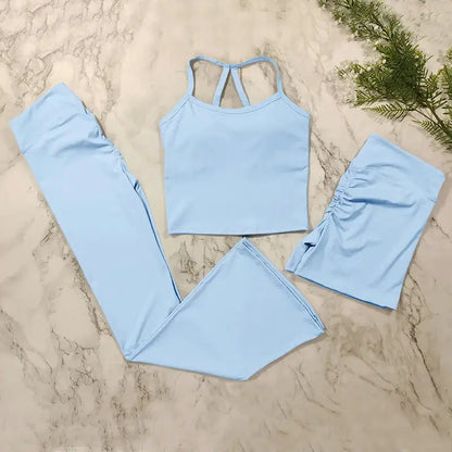 2 Piece Yoga Clothes Women's Tracksuit Athletic Wear Pilates Fitness Suit Gym Workout Sets Push Up Sports Bra Leggings Suit
