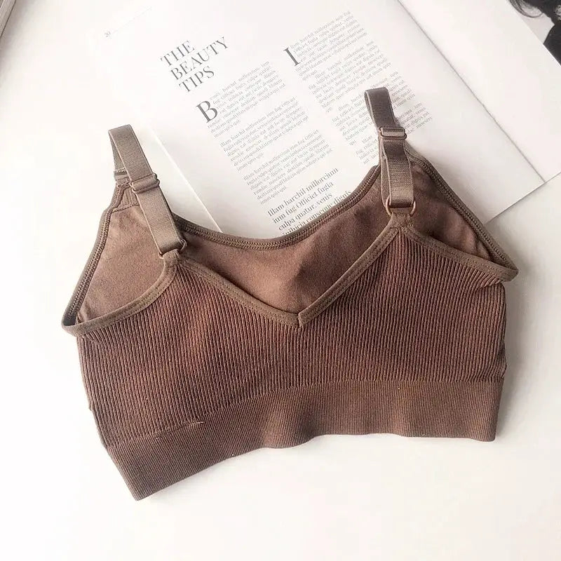 Sexy Women Gather No Steel Ring Lingerie Bra Top Underwear