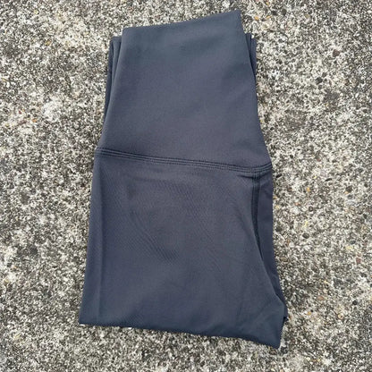 Solid Color Back Waist Pocket High Waist Yoga Legging Women Sport Cropped Pants Butter Athletic Gym Comprehensive Training Jog