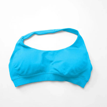 NCLAGEN Impact Sports Bra Women Seamless Halter Top High Support Push-up Open Back Gym wear Fitness Yoga Workout underwear