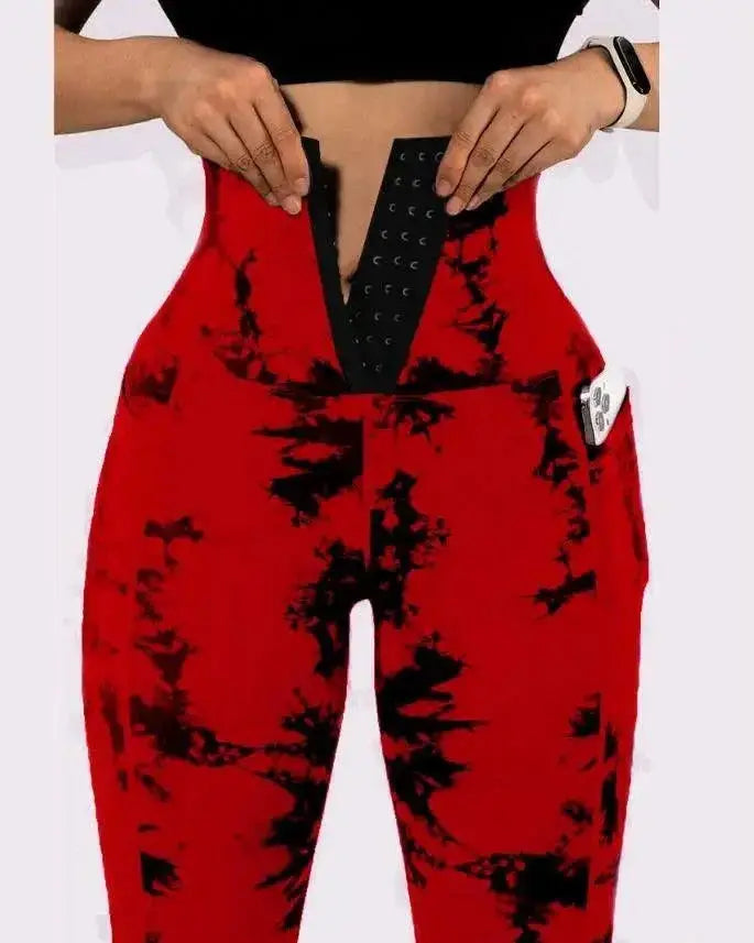 Tie Dye Leggings With Pockets For Women Activewear Pants