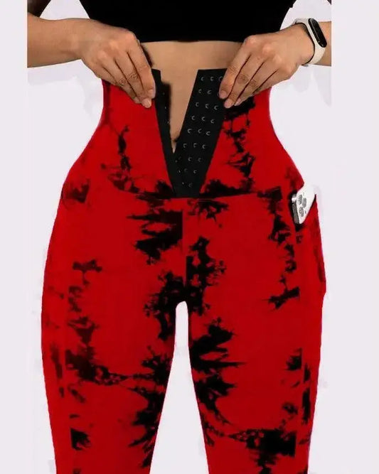 Tie Dye Leggings With Pockets For Women Activewear Pants