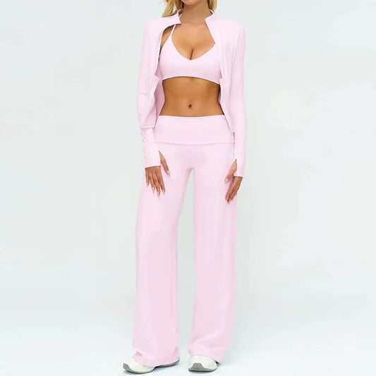 2/3PCS Yoga Set Women Tracksuit Workout Sportswear Gym Clothing Fitness Long Sleeve High Waist Leggings Sports Suit Yoga Outfits