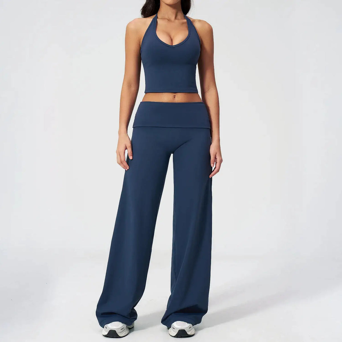 Women's Fitness Set Gym Tracksuit Breathable Sports Bra Flared Trousers Suit Workout Clothing Sportswear Female Athletic Wear