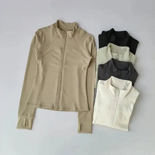 Yoga Suit Women's High-End Standing Collar Sports Jacket