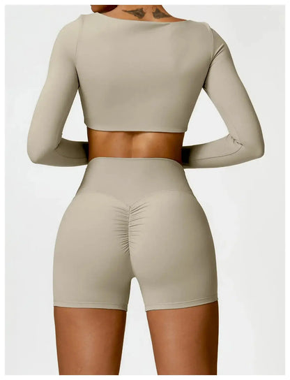 Women Yoga Sports Set Quick Dry 2 Piece Gym Outfit