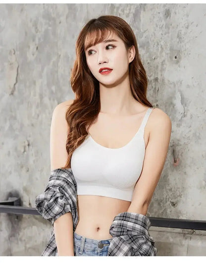 Sexy Women Gather No Steel Ring Lingerie Bra Top Underwear