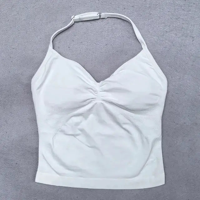 2 Pieces Yoga Set Women Backless Halter Tops High Waist Seamless Shorts Gym Suit Fitness Clothes Sportswear Workout Sets