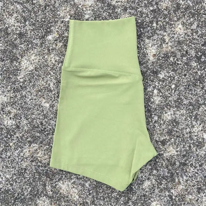 Sexy Solid Color Women Fitness Sport Short High Waist Athletic Yoga Short Leg Cycling Comprehensive Training Jogging Squat Proof