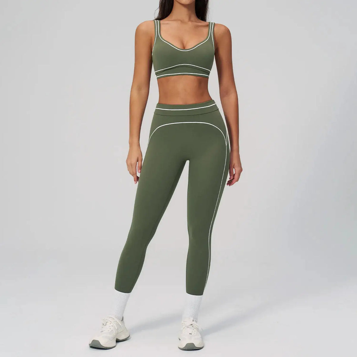 Fitness Suit 2PCS Yoga Set Women's Tracksuit Sports Outfits Gym Running Push Up Sportswear Legging Athletic Wear Workout Clothes
