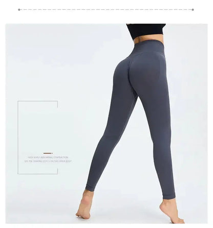 Nude Yoga Pants Women High Waist Seamless Hip Lifting