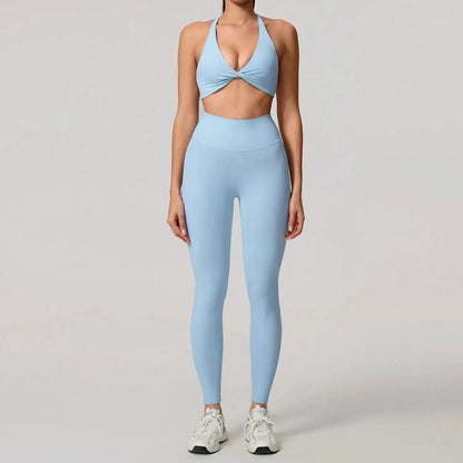 Summer 2PCS Yoga Suit Sports Set Women Quick-Dry Gym Set Women Tracksuit Running Workout Long Sleeve Sports Shirt Yoga Clothing
