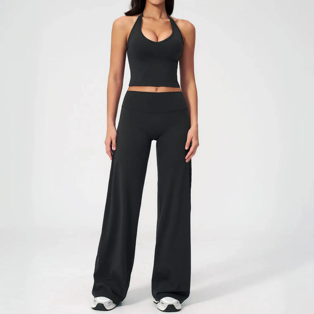 Women's Fitness Set Gym Tracksuit Breathable Sports Bra Flared Trousers Suit Workout Clothing Sportswear Female Athletic Wear