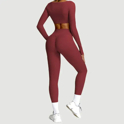 Women Yoga Sports Set Quick Dry 2 Piece Gym Outfit
