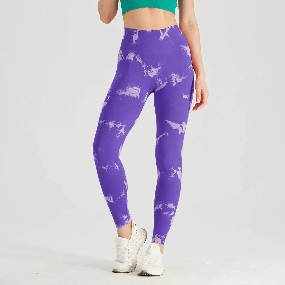 Yoga Leggings Sculpting Tummy Control Butt Lift Tie Dye Bleach