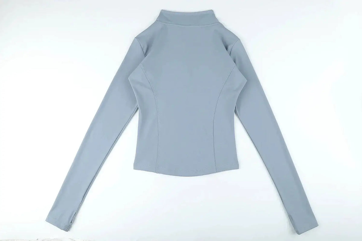 Slim Fit Women's Athletic Jacket With Long Sleeves