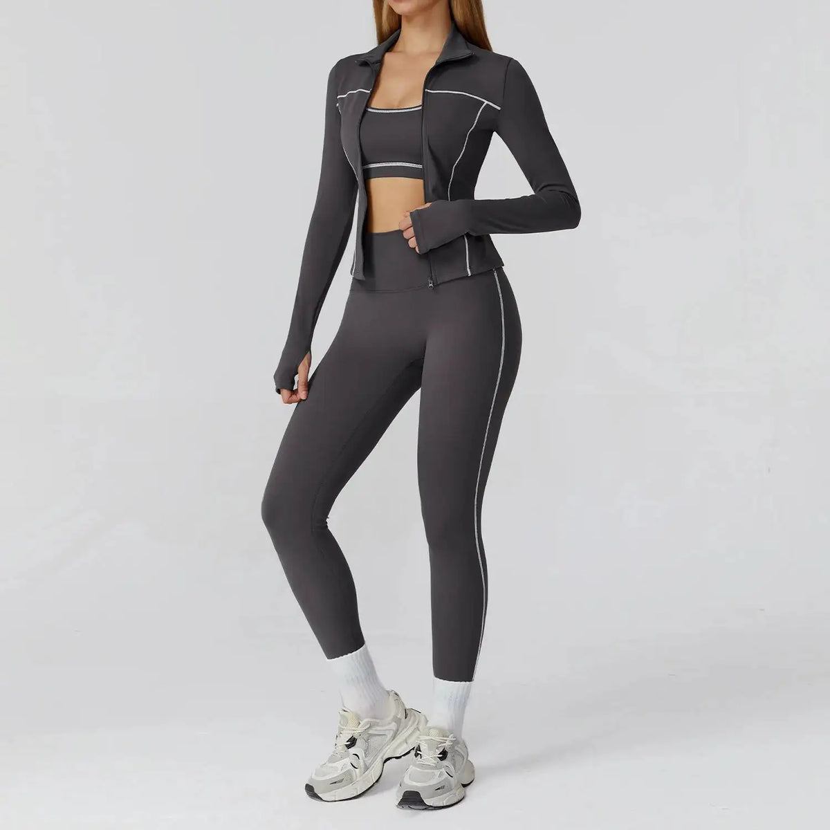 Yoga Set 2/3PCS Sports Outfits Women Clothes Fitness Tracksuit Gym Legging Workout Long Sleeved Female Bra Yoga Suit Sportswear